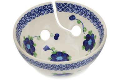 6" Yarn Bowl - Blue Poppies