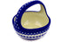 8" Basket with Handle - Flowering Peacock