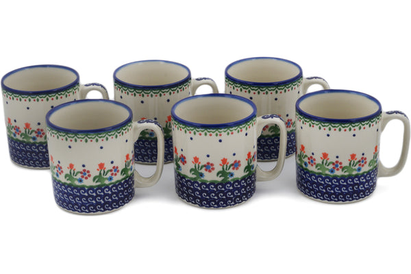 Set of 6 Mugs - Spring Flowers