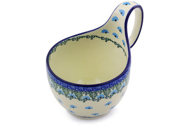 16 oz Bowl with Loop Handle - Forget Me Not