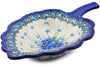 11" Leaf Shaped Bowl - Forget Me Not