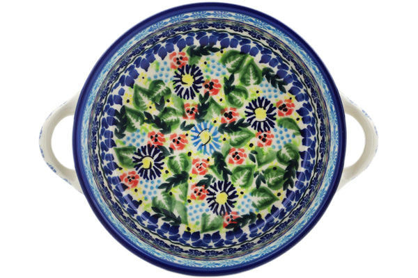 8" Round Baker with Handles - Flor-De-Lis