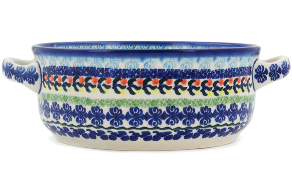 8" Round Baker with Handles - Flor-De-Lis