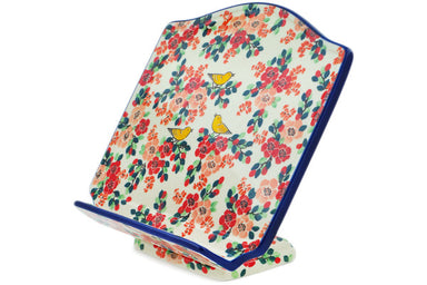 9" Book Stand - Golden Sparrow In Rosy Petals