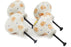 Set of 4 Drawer Pull Knobs 1-1/2 inch - Spring Flowers