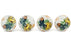 Set of 4 Drawer Pull Knobs 1-1/2 inch - Spring Flowers