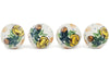 Set of 4 Drawer Pull Knobs 1-1/2 inch - Spring Flowers