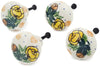 Set of 4 Drawer Pull Knobs 1-1/2 inch - Spring Flowers