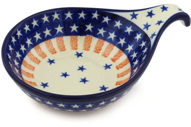 Polish Pottery 14 Muffin Pan Stars and Stripes