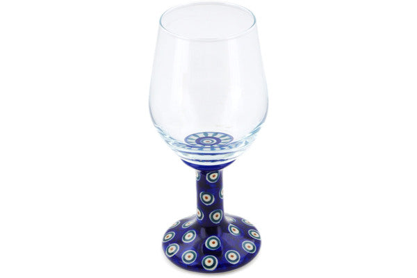 16 oz Wine Glass - Peacock — Polish Pottery House