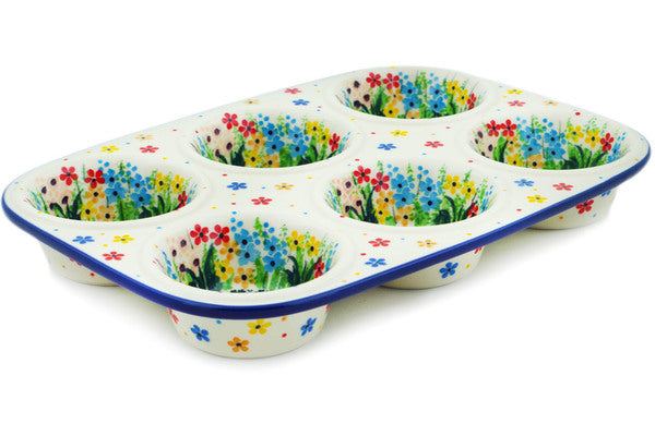 11 Muffin Pan - Colors Of The Wind — Polish Pottery House