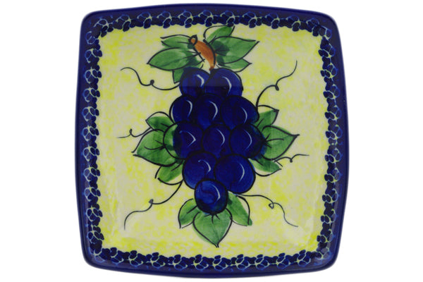5" Square Bowl - Garden Grapes
