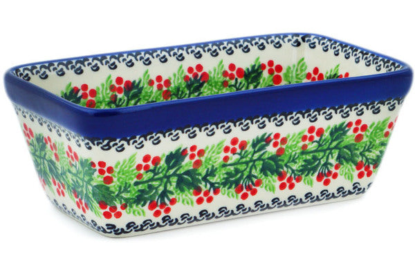 6 Mini loaf pan - Blooming Rowan — Polish Pottery House
