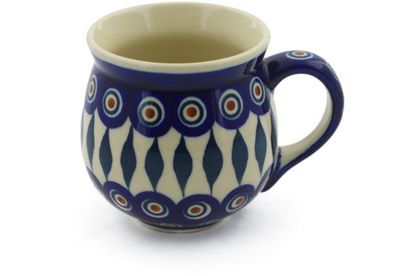 Polish Pottery - John's Mug - Peacock - The Polish Pottery Outlet