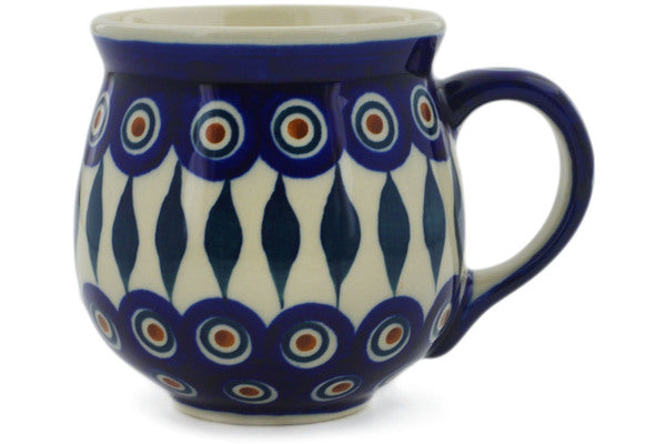 Polish Pottery - John's Mug - Peacock - The Polish Pottery Outlet