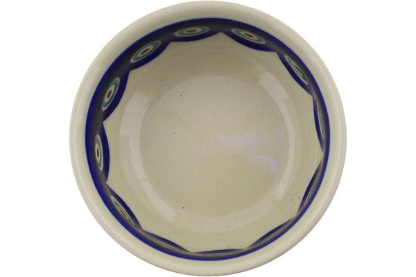 6 oz Condiment Bowl - Peacock | Polish Pottery House