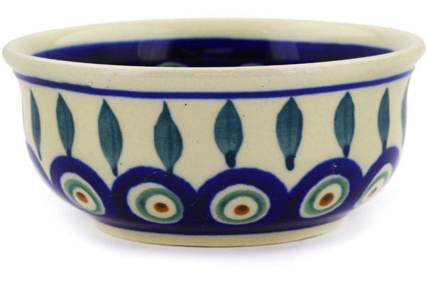 6 oz Condiment Bowl - Peacock | Polish Pottery House