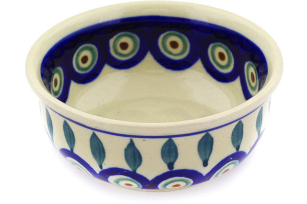 6 oz Condiment Bowl - Peacock | Polish Pottery House