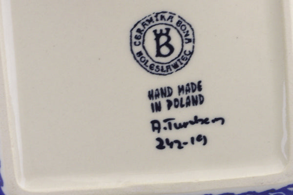 6" x 9" Rectangular Baker with Handles - D19 | Polish Pottery House