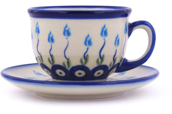 7 oz Cup with Saucer - D107 | Polish Pottery House