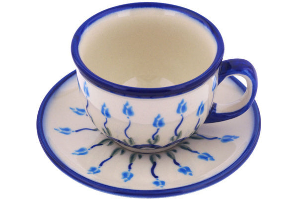 7 oz Cup with Saucer - D107 | Polish Pottery House