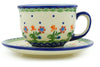 7 oz Cup with Saucer - D19 | Polish Pottery House