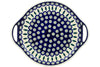 13" Tray with Handles - Peacock | Polish Pottery House