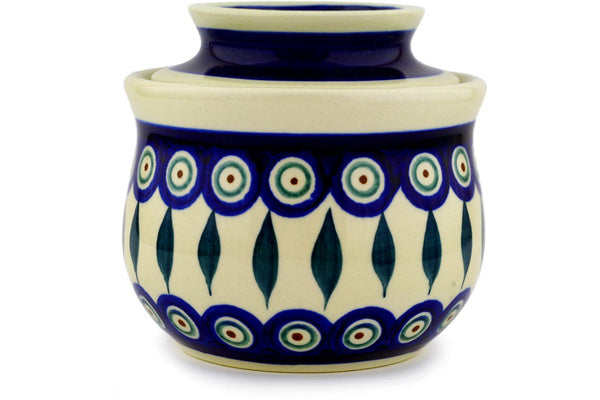 5" Butter Dish - Peacock | Polish Pottery House