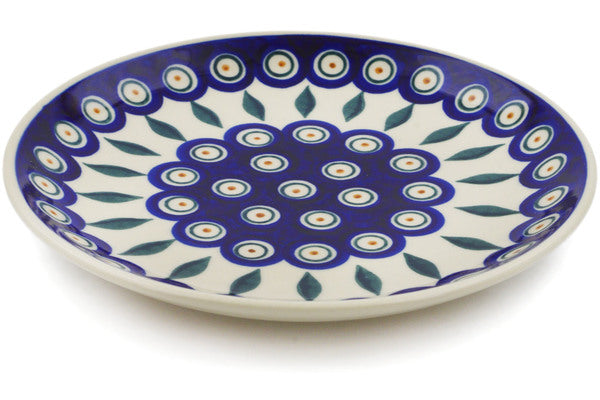 8" Salad Plate - Peacock | Polish Pottery House
