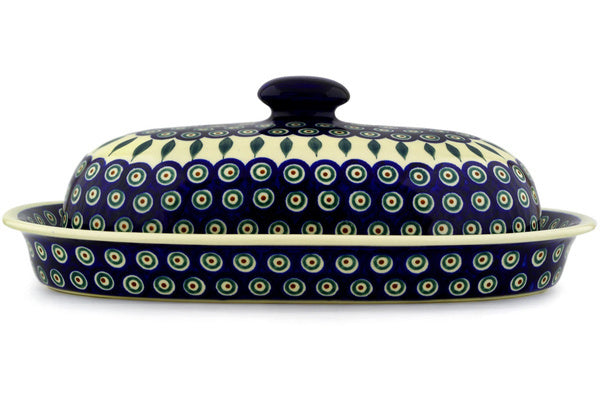 4 cup Bread Bin - Peacock | Polish Pottery House