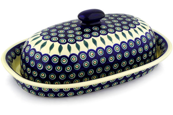 4 cup Bread Bin - Peacock | Polish Pottery House