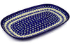 15" Platter - Floral Peacock | Polish Pottery House