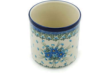 6" Utensil Jar - Empire Blue | Polish Pottery House