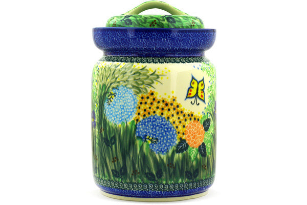 15 cup Canister - Spring Garden | Polish Pottery House