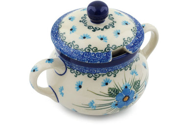 10 oz Sugar Bowl - Empire Blue | Polish Pottery House