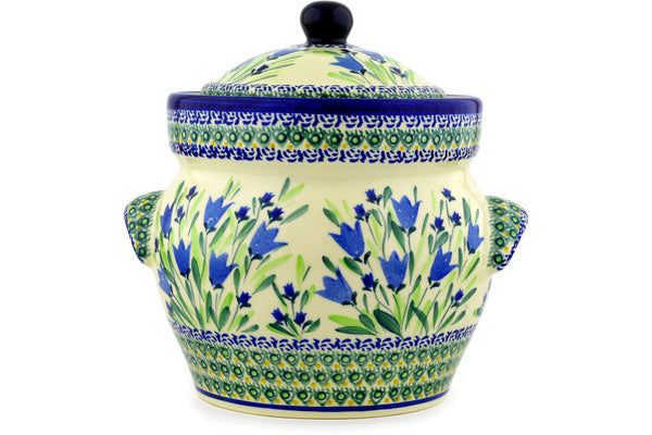 15 cup Canister - Blue Tulips | Polish Pottery House