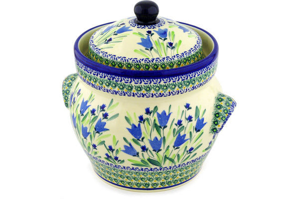 15 cup Canister - Blue Tulips | Polish Pottery House