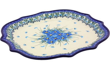 11" Platter - Empire Blue | Polish Pottery House
