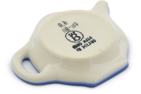 4" Tea Bag Holder - D107 | Polish Pottery House