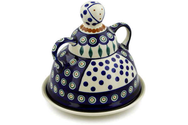 7" Cheese Lady - Peacock | Polish Pottery House