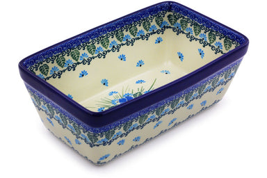 5" x 8" Loaf Pan - Empire Blue | Polish Pottery House
