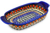 5" x 10" Rectangular Baker with Handles - Midnight Blue | Polish Pottery House