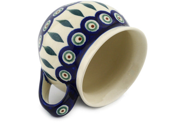 12 oz Bubble Mug - Peacock | Polish Pottery House