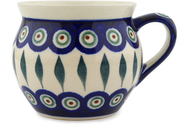 12 oz Bubble Mug - Peacock | Polish Pottery House