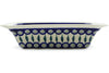 8" x 12" Rectangular Baker with Handles - Peacock | Polish Pottery House