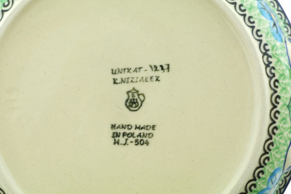 8" Round Baker with Handles - U1237 | Polish Pottery House