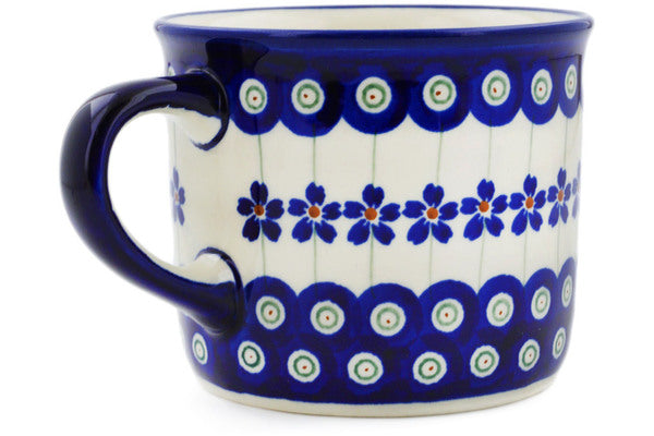 16 oz Mug - Floral Peacock | Polish Pottery House