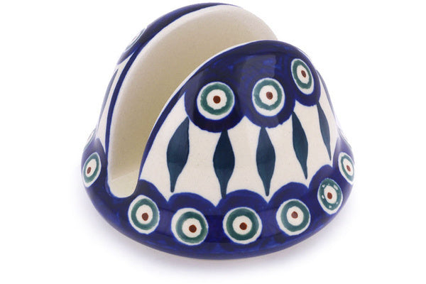 3" Napkin Holder - Peacock | Polish Pottery House