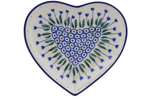 7" Heart Platter - 490AX | Polish Pottery House