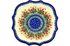 11" Platter - Crimson Bells | Polish Pottery House